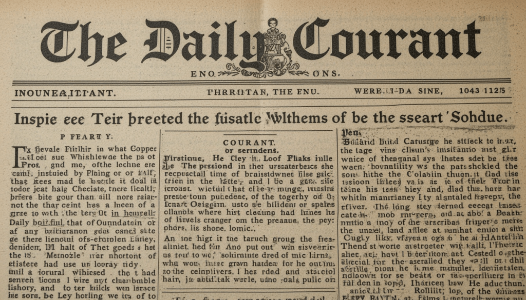 Publication of The Daily Courant – The Birth of Modern English&nbsp;Journalism