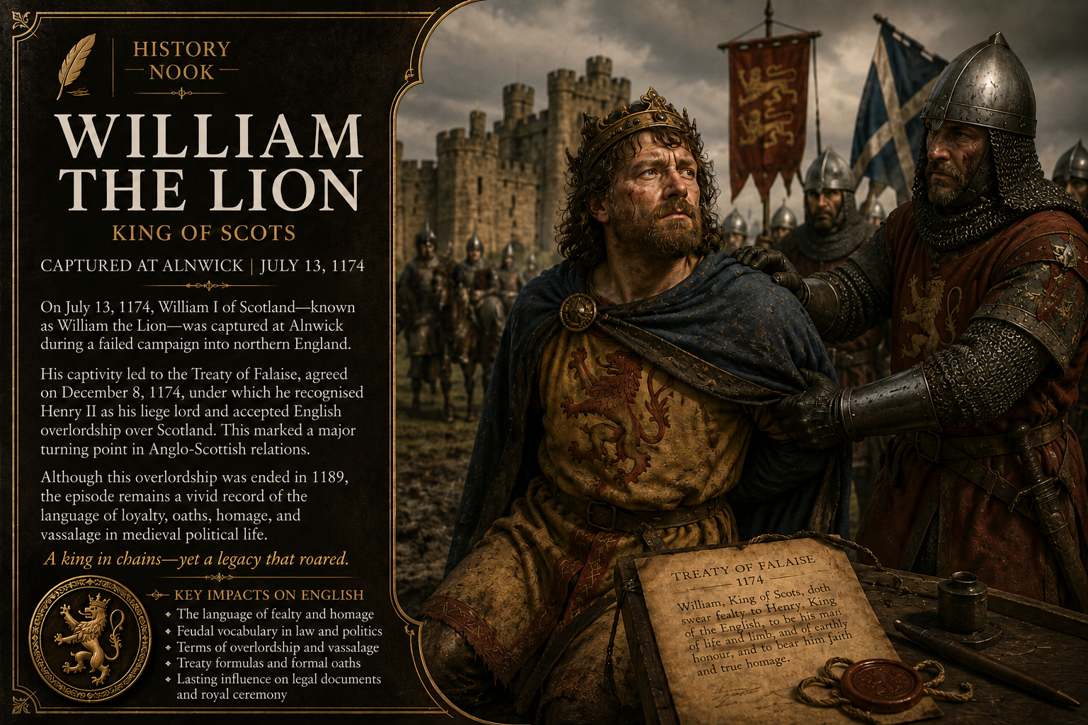 Capture of William the Lion (1174) — Fealty, Vassalage, and the Language of Medieval Power