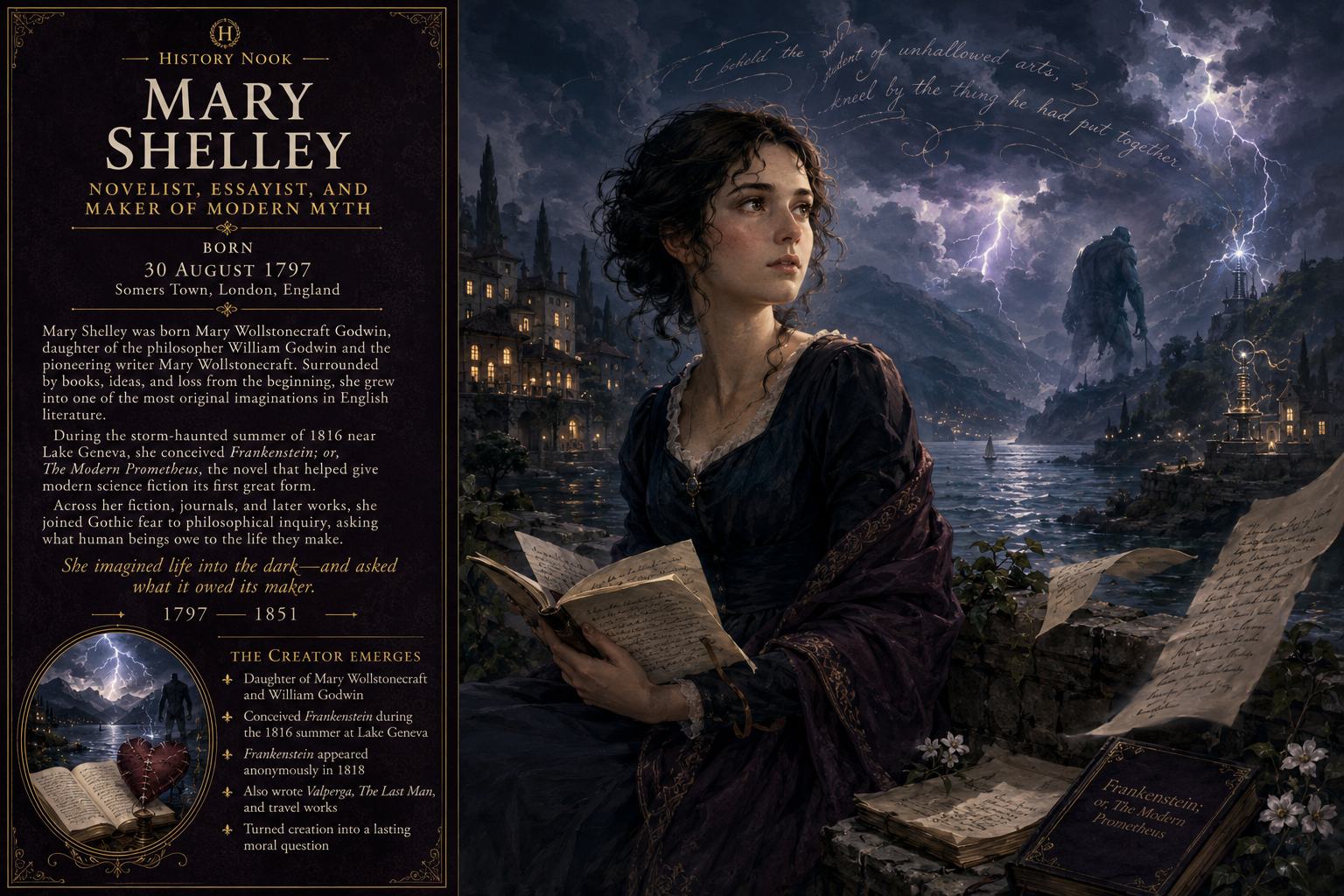 Birth of Mary Shelley (1797–1851) — Giving Creation a Conscience