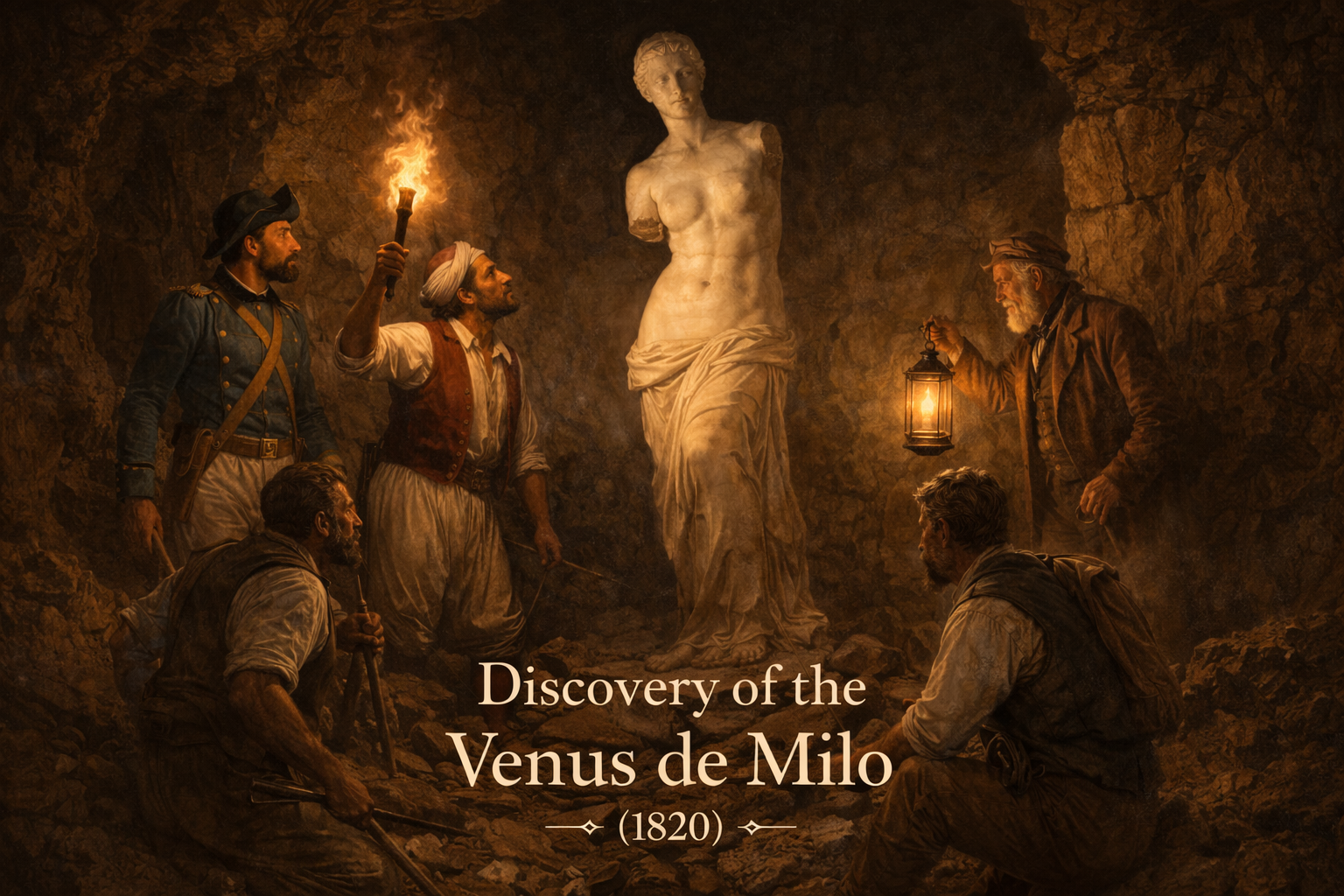 Discovery of the Venus de Milo (1820) — Shaping the Language of Art in English
