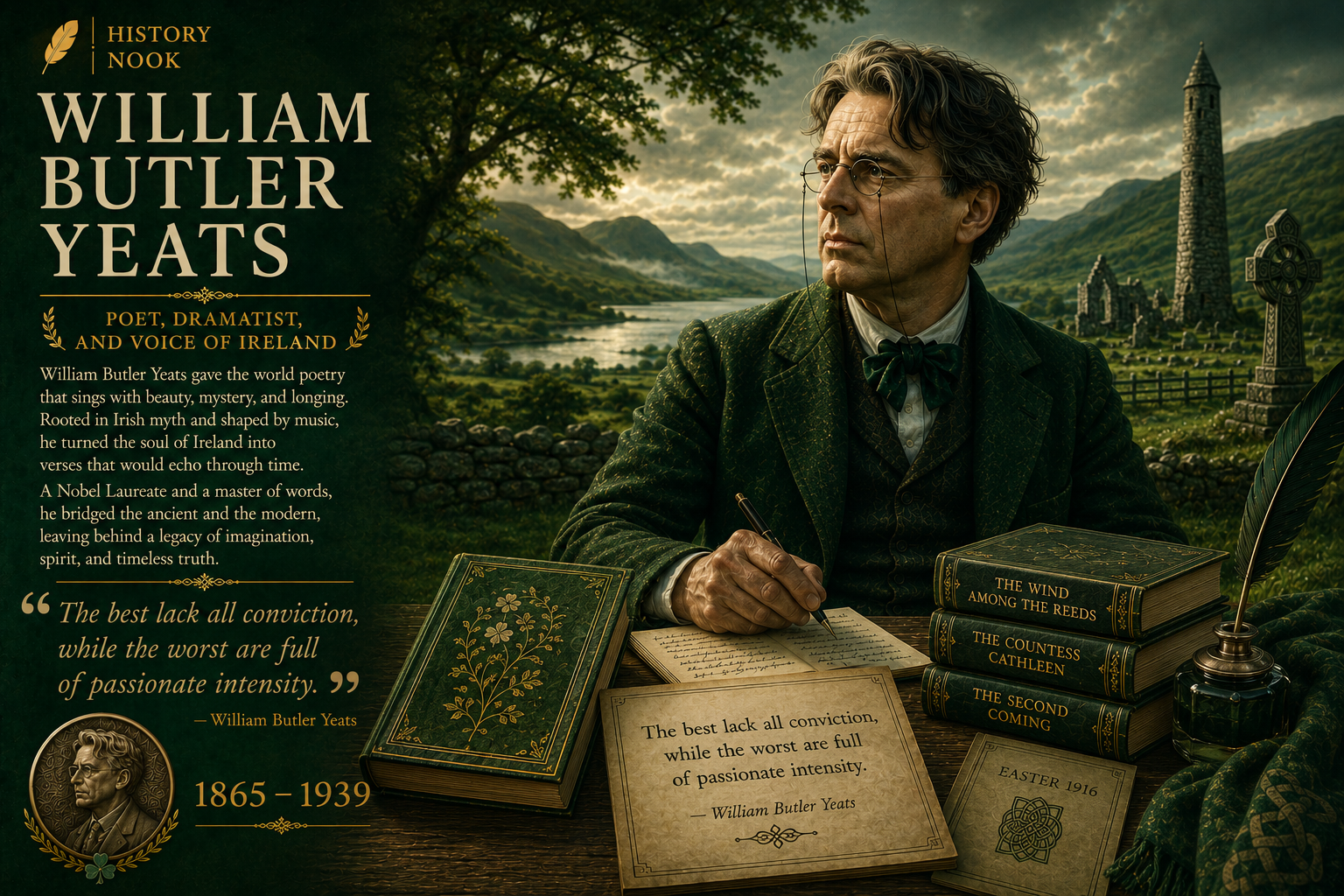 Birth of William Butler Yeats (1865–1939) — Shaping Modern English Poetry