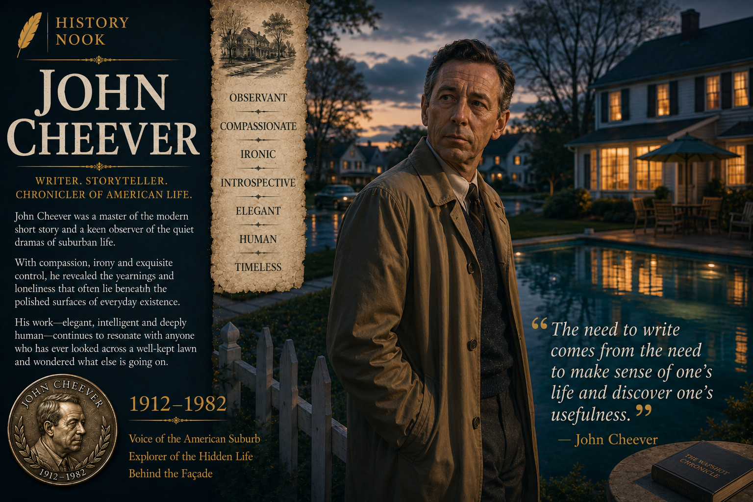 Death of John Cheever (1912–1982) — Transforming the Modern English Short Story