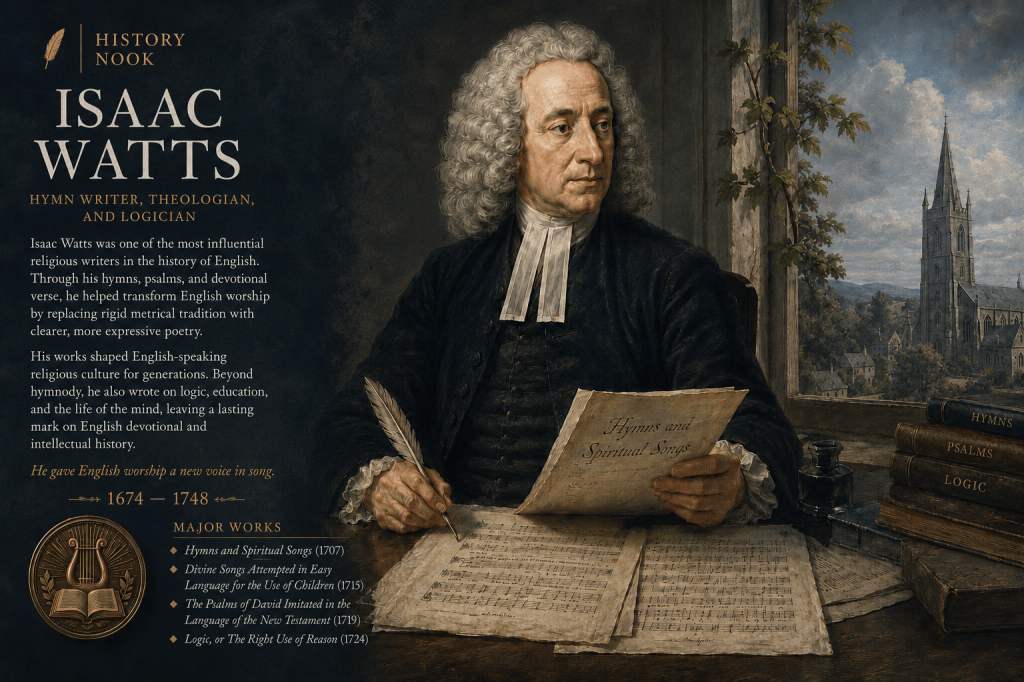Birth of Isaac Watts (1674–1748) — Transforming English Hymnody and Devotional Literature