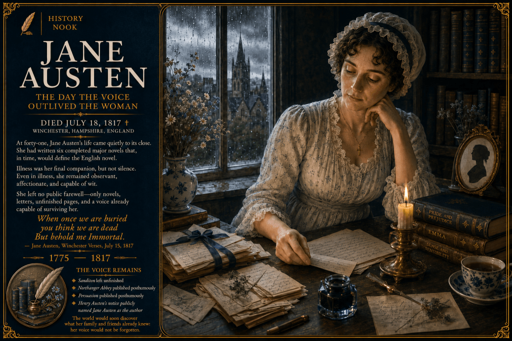 Death of Jane Austen (1775–1817) – The Day the Voice Outlived the Woman