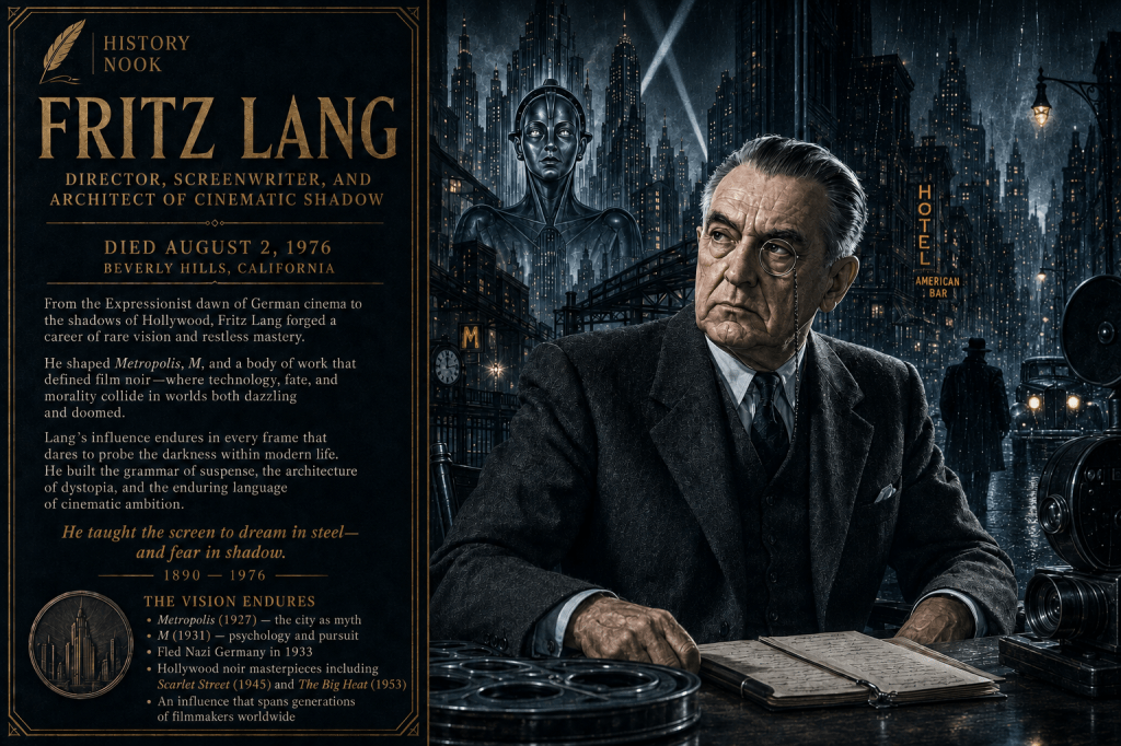 Death of Fritz Lang (1890–1976) — The Architecture of Fear
